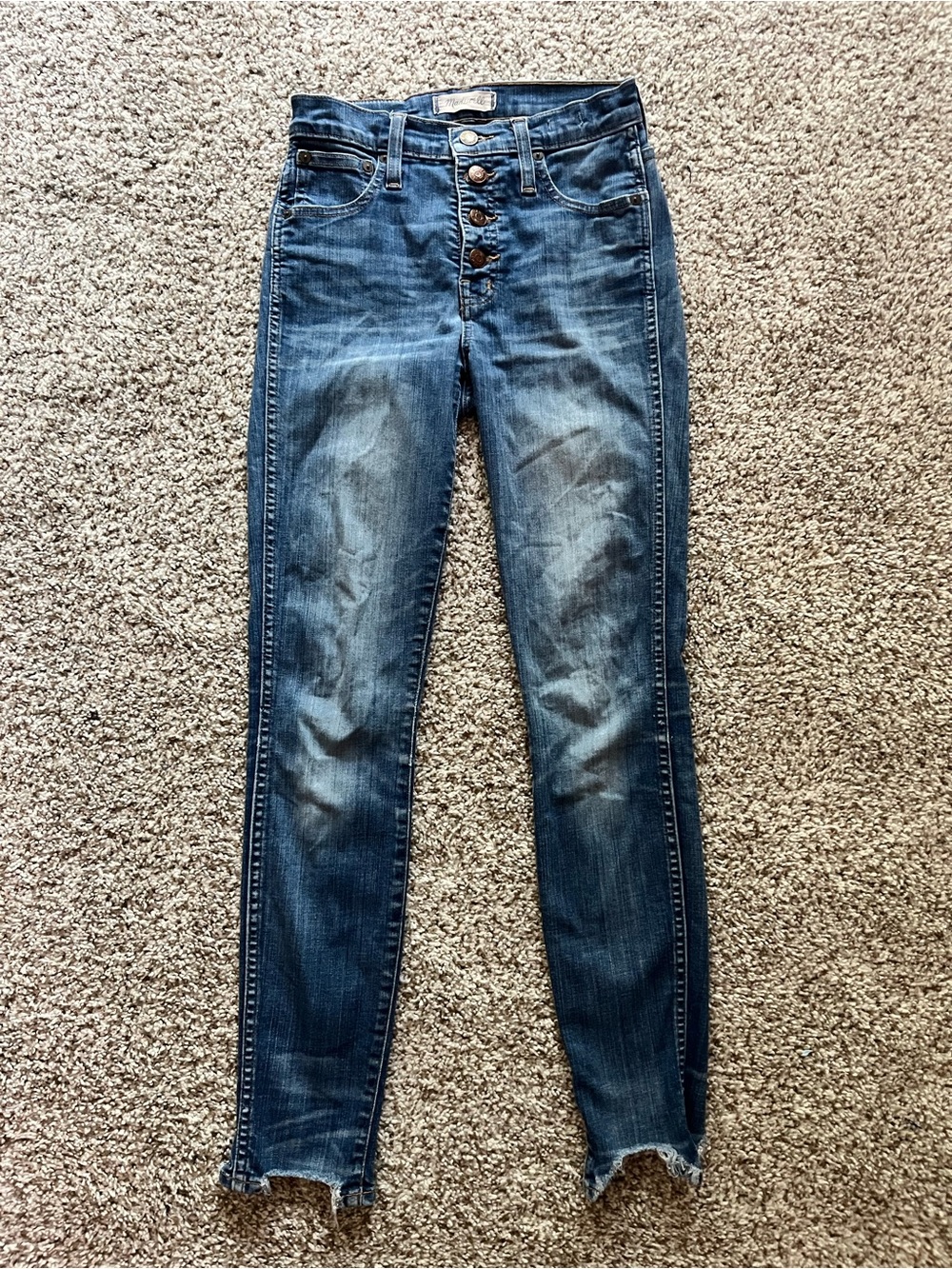High-Rise Skinny Jeans in Faded Blue by Madewell